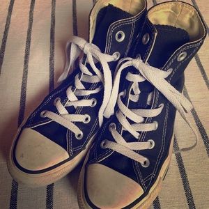 Black Converse High Tops - Women’s Size 6